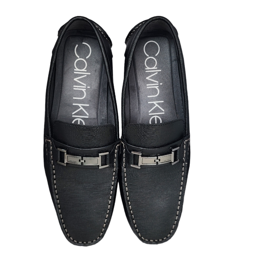 Calvin Klein Men's Black Slip On Shoes Magnus Driver Loafer - Picture 3 of 16